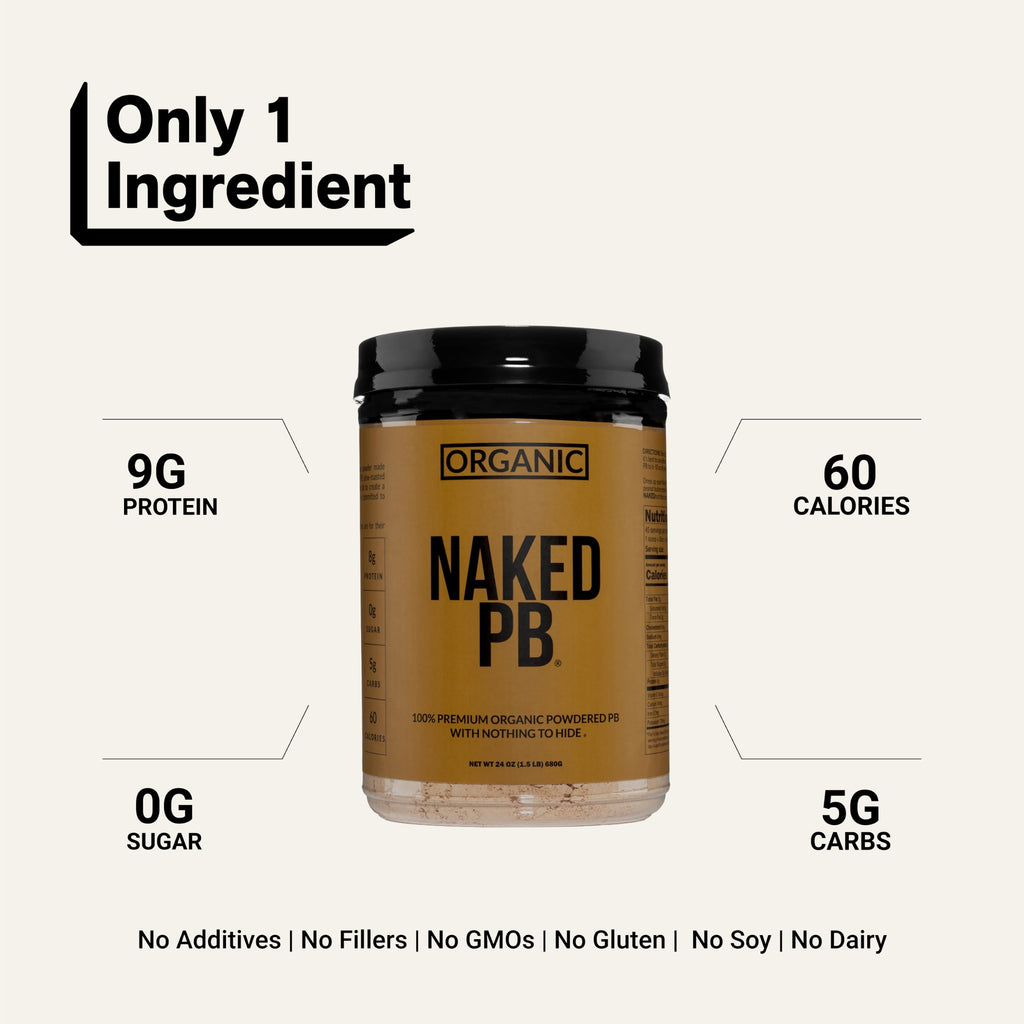 Organic Powdered Peanut Butter from US Farms – Bulk, Only 1 Ingredient - Roasted Peanuts, Vegan, No Additives, Preservative Free, No Salt, No Sugar - 45 Servings