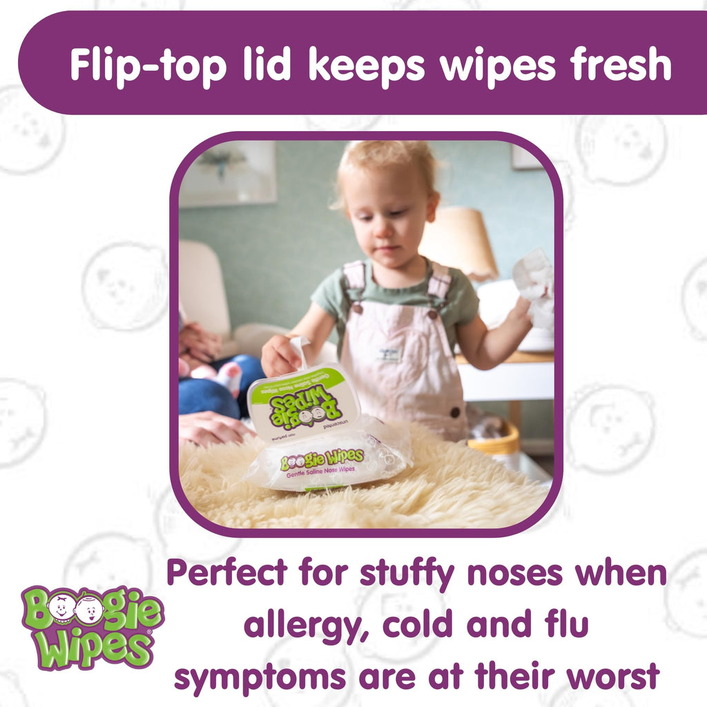 Boogie Wipes Gentle Saline Nose Wipes - 180 Count
