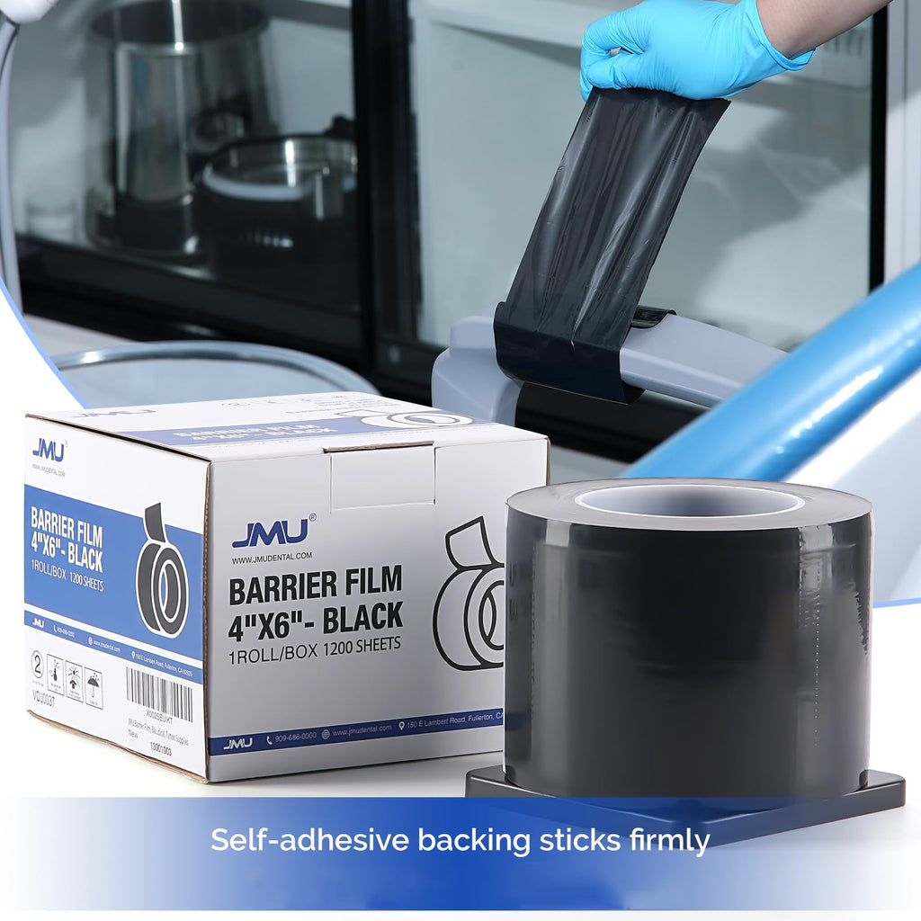 JMU Black Barrier Film 4" x 6", Barrier Film Tattoo 1200 Sheets Barrier Tape