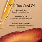 Le Prunier Plum Beauty Oil – Superfood Antioxidant Facial Oil | Vegan, Non-Comedogenic, Multi-Use Moisturizing Oil for Face, Hair & Body | Hydrating, Clean, Cruelty-Free Skincare | 1 fl oz
