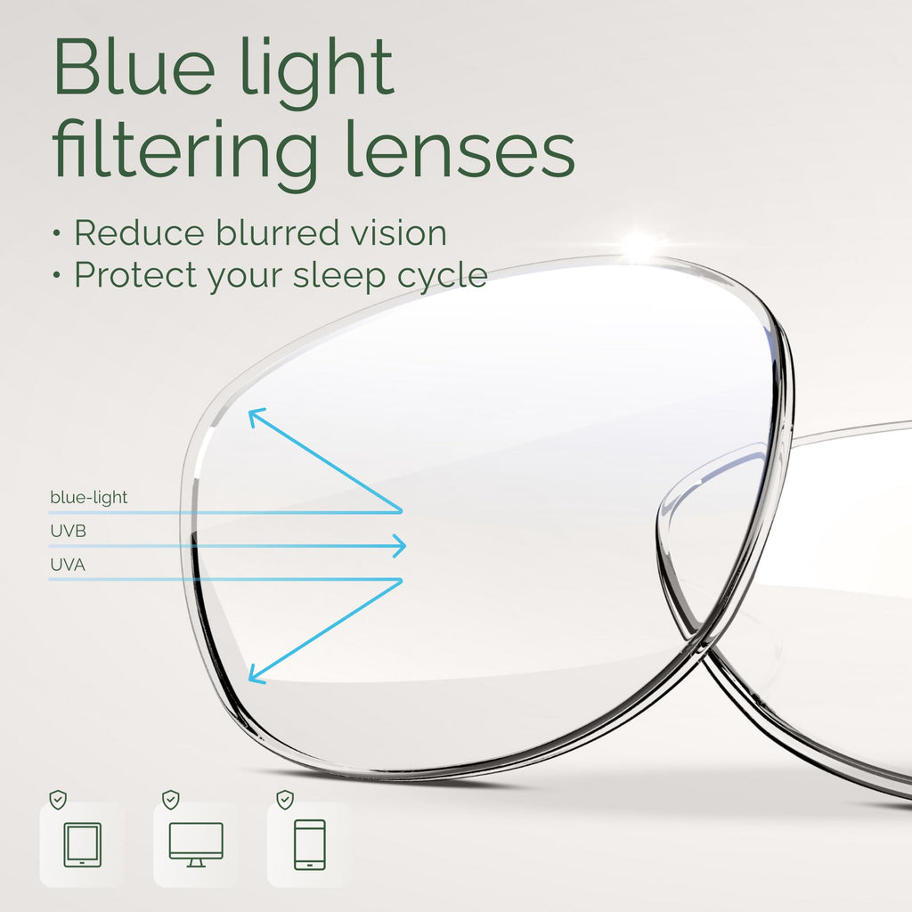 MIGSIR Blue Light Blocking Glasses for Computer Gaming, Fashion Fake Helps Reduce Screen Fatigue Eyeglasses for Women Men
