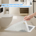 30 Pack Disposable Toilet Mats,Absorbent Toilet Floor Protector Non-Slip Bathroom Potty Training Mats,U Shaped Toilet Mat for Potty Training, Anti-Urine Commode Mat for Children