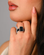 Rinfit Emerald Silicone Ring with CZ Stones for Women - Pack A, Size 7