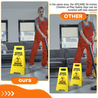 XPCARE 3 Pack 24 IN Caution Wet Floor Sign Bilingual Foldable Safety Sign