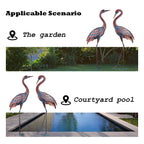 Kircust Outdoor Garden Patina Crane Statues Metal Heron Decoy Decor 48 Inch