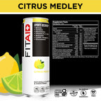 FITAID Post Workout Recovery Drink, Strawberry Lemonade, BCAAs, Glucosamine, Electrolytes, All In One Can, Paleo, Vegan & Gluten-Free, 40 Calories, 12 Fl Oz (Pack of 24)