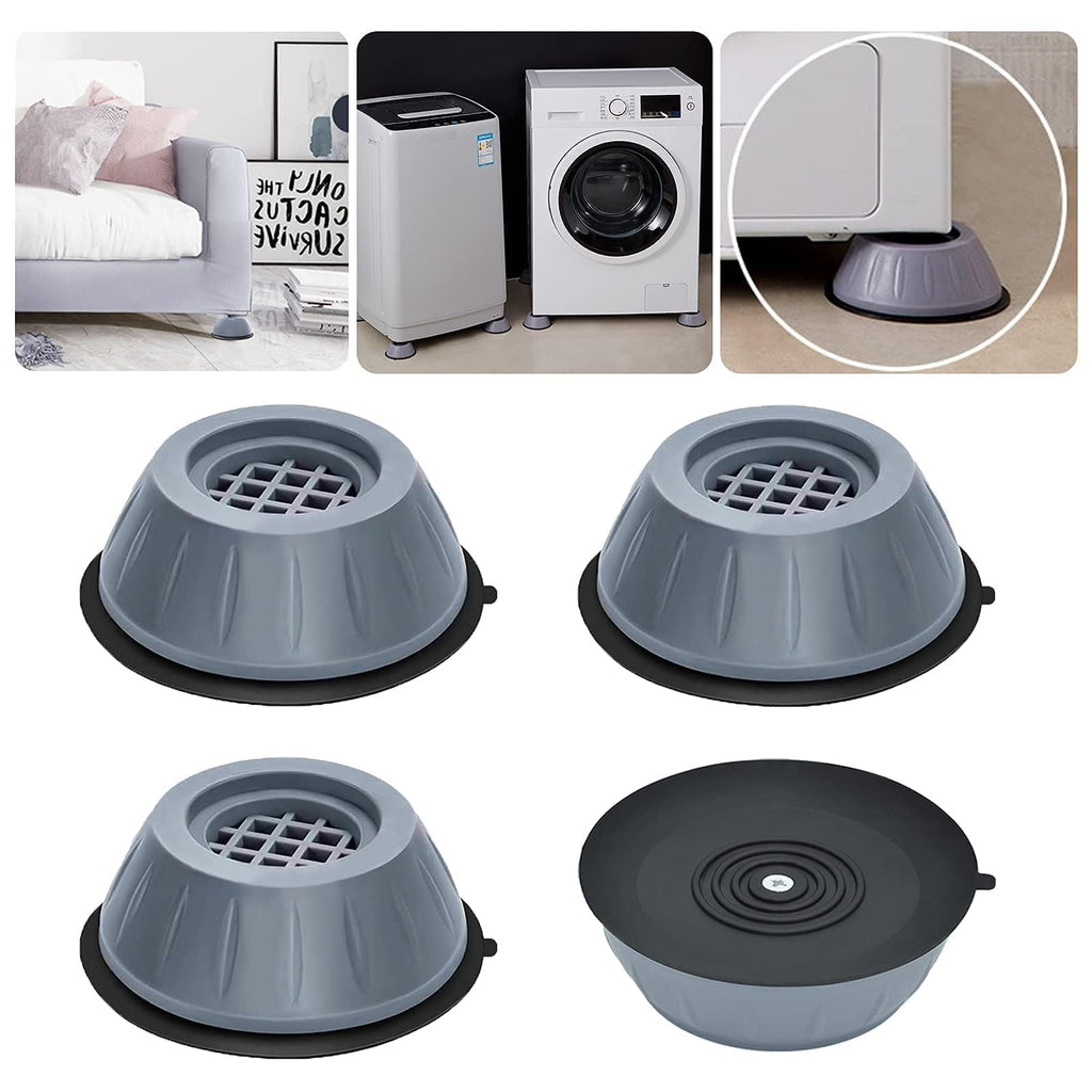 Dadop 4Pcs Anti Vibration Pads for Washing Machine and Dryer Shock and Noise Cancelling Washing Machine Support Prevent Moving Shaking Walking Universal Size