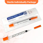 100 Pack Syringes with Needle, U-100 1ml 30G 5/16" 8mm Syringe