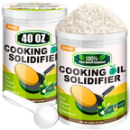 Arme Oil Solidifier, 40 Oz(2.5Lb) Cooking Oil Solidifier for Disposal(Disposal Up to 7.4 Gallons/113Cups), 100% Plant-Based Grease Solidifying Powder, Fat Hardener for Disposal Kitchen&Restaurant Use