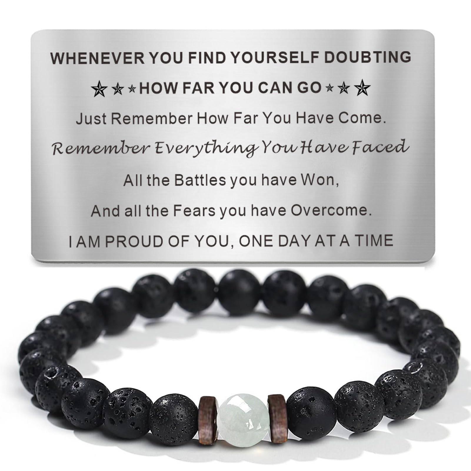 TOLOWOBK Sobriety Gifts for Men Women Sober Anniversary Month & Year NA Recovery Addiction Gifts Alcoholics Anonymous Milestone AA Cards Beaded Bracelets Valentines Day Easter Christmas Gifts for Him
