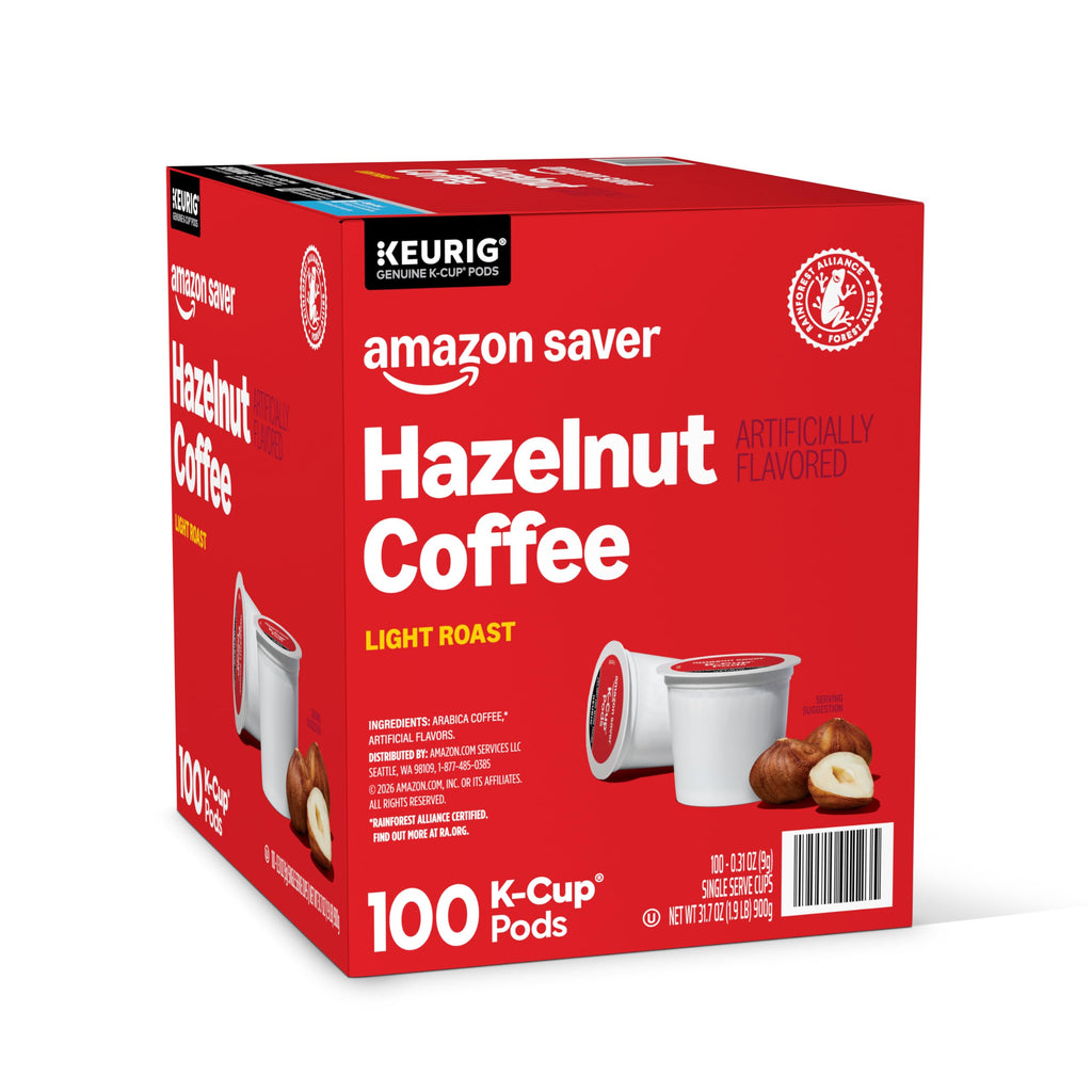 Amazon Saver Hazelnut Light Roast Coffee Pods 100 ct