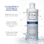 CLn® SportWash – High-Performance Sport Body Wash, For Men & Women Prone to Body Odor, Foot Odor, Ringworm, Folliculitis, & Back Acne, Fragrance-Free & Paraben-Free, 12 fl. oz.