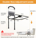 HOMLAND Bed Rail for Elderly Adults - ASTM & SGS Certified 350lbs Support, Tool-Free Setup, Fits Twin to King