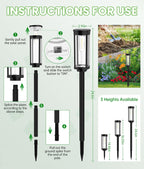 BITPOTT Solar Lights Outdoor, 8 Pack, Warm White, IP65