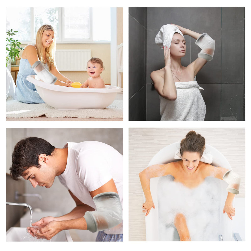 PICC Line Shower Cover, PICC Line Covers for Upper Arm Waterproof IV & PICC Line Sleeve Protector, Waterproof Cast Cover for Elbow Adult Shower Sleeve for PICC Line, Reusable