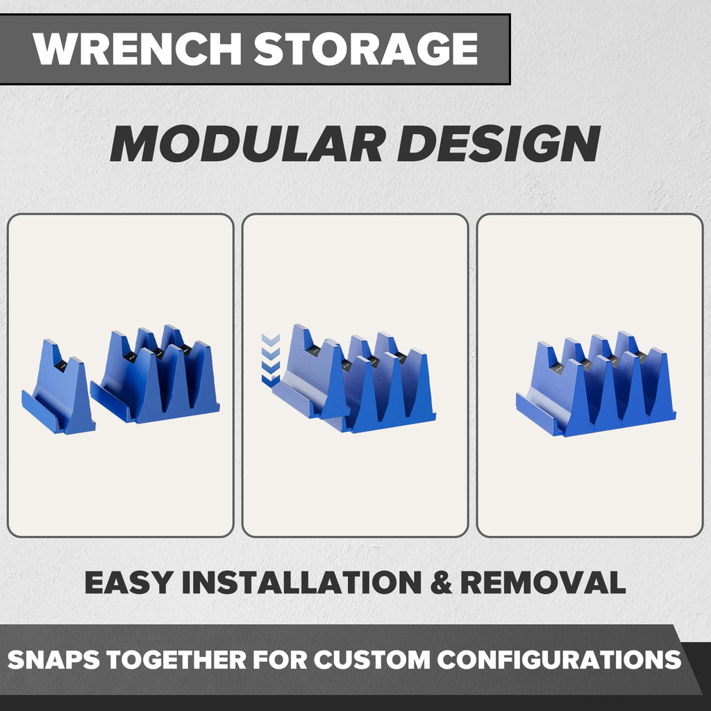40PCS Modular Wrench Organizer Wrench Holder for Tool Drawer Storage