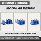 40PCS Modular Wrench Organizer Wrench Holder for Tool Drawer Storage