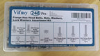 Vifmy 1/4-20 Bolt x (Length 3/4", 1", 1-1/4") 304 Stainless Steel Flange Head Bolts Assortment Kit (248 Pack) with 1/4 20 Bolt, Serrated Flange Nuts, Washers, Full Thread