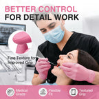 Schneider Medical Nitrile Exam Gloves, Powder & Latex Free, Pink 100 Ct