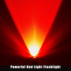 Honoson Red Light Flashlight LED Single Mode Torch 1 Mode Scalable Red Lens Filter Flashlight for Night Astronomy Aviations Observation Beach Safe(16 Pieces)