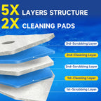 HHXI 120Ct Aromative Toilet Brush Refills, Toilet Bowl Cleaner Refills, Double-Layer Cleaning Pads Added, Disposable Refill Heads for Toilet Bowl Cleaner Wands，Bulk （Patented）