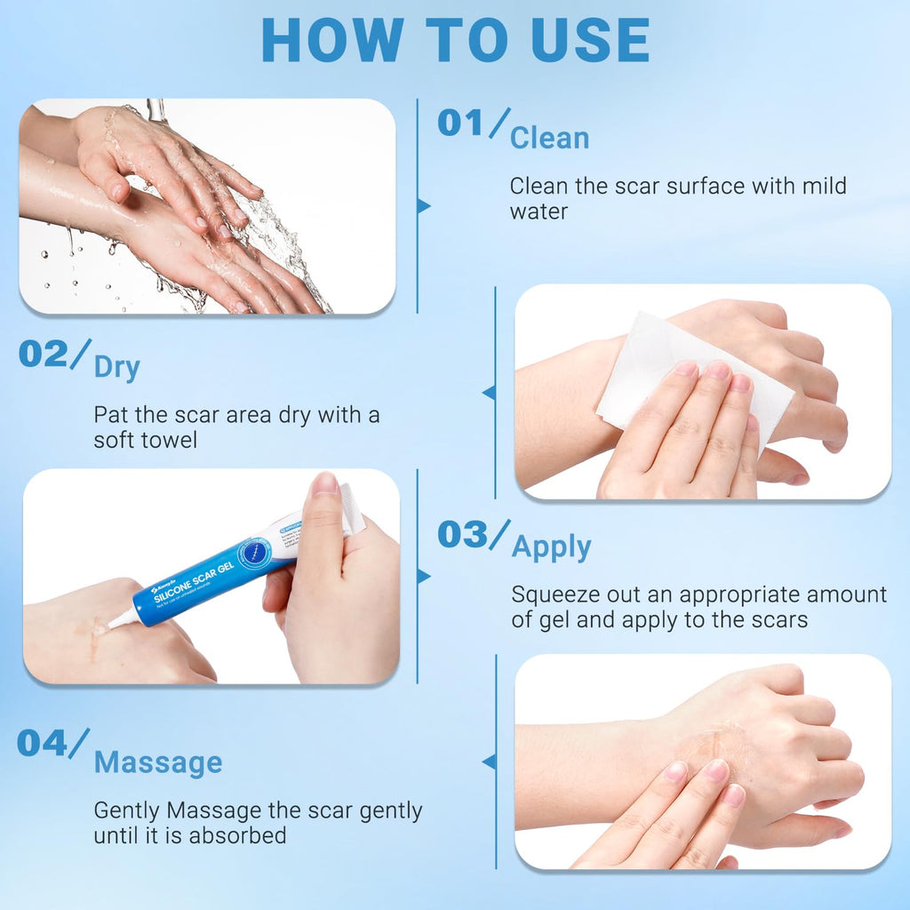Kunyle Silicone Scar Gel, Scar Cream, Advanced Scar Gel for Surgical Scars, Stretch Marks, Keloid Bump Removal, Old and New Scars 0.70oz (20g)