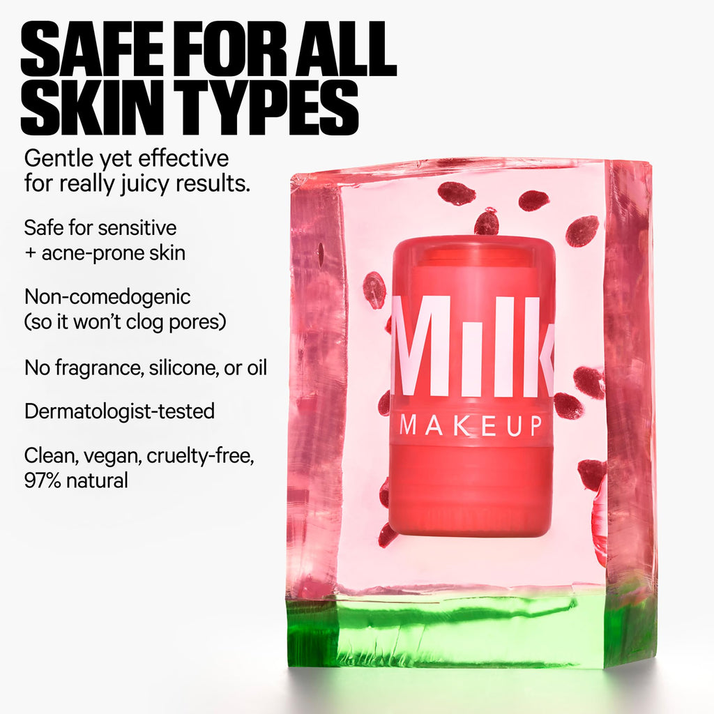 Milk Makeup Watermelon Jelly Glow Hydrating Serum – Brightens, Hydrates + Minimizes the Look of Pores + Fine Lines w/Vegan Peptides – Travel-Friendly, Non-Comedogenic Formula – 0.46 oz
