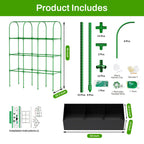 63"x49"Cucumber Trellis with Grow Bag,U-Shape Trellis for Climbing Plants