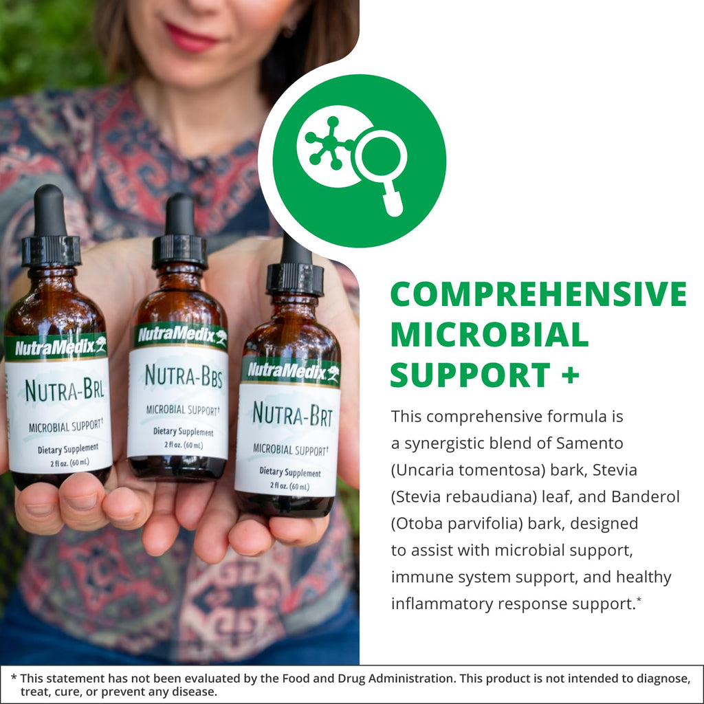 Nutramedix Nutra BRL - Liquid Herbal Supplement for Gut Health & Immune Support - Samento & Banderol for Digestive Health - Immune System Booster Supplement (60mL)