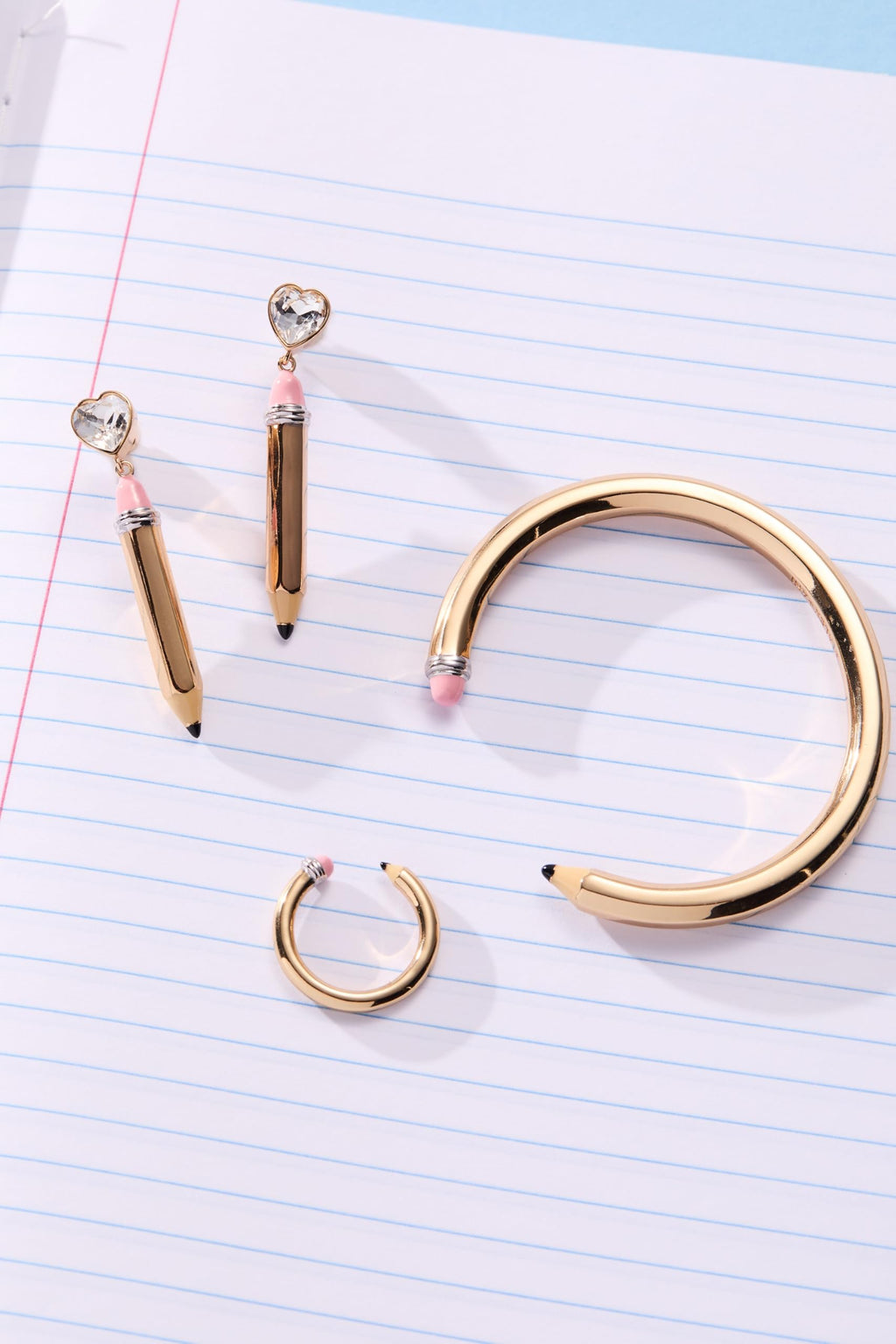 Alex and Ani Open Pencil Ring - Two Tone Nickel-Free Design, Cute Adjustable Ring, Fits Size 7, Unique School-Day Fashion for Women