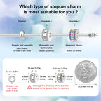 DALARAN 4PCS Stopper Charms Fit Pandora Bracelet Rubber Spacer Beads