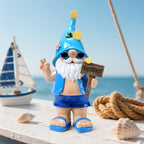 Garden Summer Gnomes Statue Coastal Decor for Outdoor Beach Gift for Women