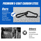 Carabiner Clip Hook, 3.15 inch 15 pcs Black Heavy Duty Spring Snap Hook Key Chain, Carabiners Clips for Outdoor Camping, Swing Set, Hammock, Hiking Travel, Fishing, Quick Link Keychain