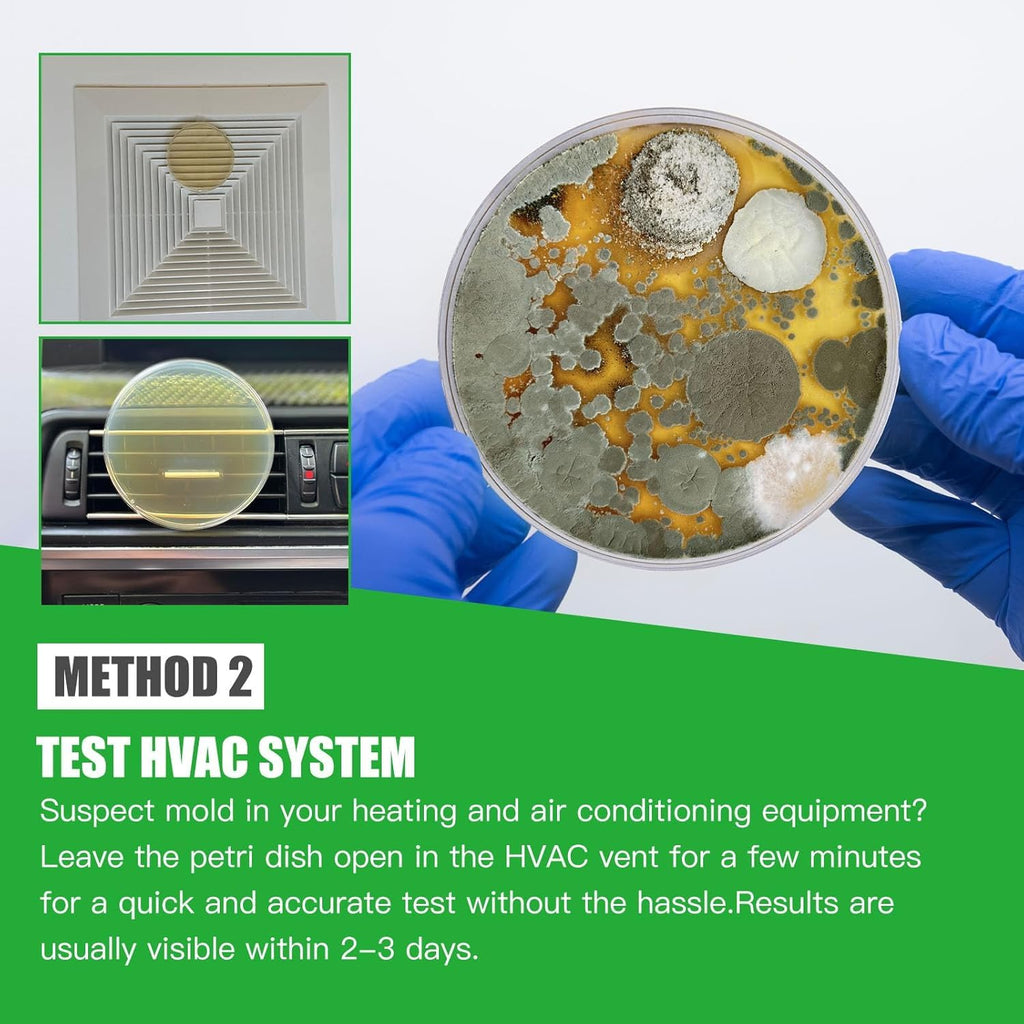Mold Test Kit for Home Within 8 Individual Tests,DIY Detector at Home,Surface Mold,HVAC,Indoor Air Quality Testing Kits,Black Mold Testing,Includes Detailed Mold Identification Guide and Free Lab