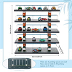 Seenelling Hot Diecast Wheels Parking Garage 1/64 Scale Model Toy Car Display Garage Hot Diecast Wheels Storage Display Case with 5 Levels 30 Parking Spaces Maximum 50 Cars for Adult Son Grandson Gift