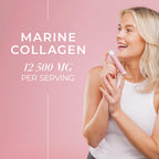 Swedish Collagen Deluxe | 12,500 mg Hydrolysed Marine Collagen Liquid Supplement - 30 x 25 ml Daily Shots | Hyaluronic Acid, Biotin and Vitamin C for Healthy Hair, Skin, Nails and Joints | Sugar-Free