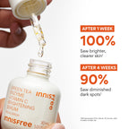 innisfree Green Tea Enzyme Vitamin C Serum for Dark Spot Fading, Korean Face Serum for Glow and Radiance