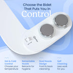 CLEAR REAR Bidet Attachment for Toilet Seat -Non-Electric with Self Cleaning Nozzles, Leak Proof Connectors, Adjustable Water Spray, Rear & Feminine Wash - Toilet Bidet Upgrades (Cold & Warm Water)
