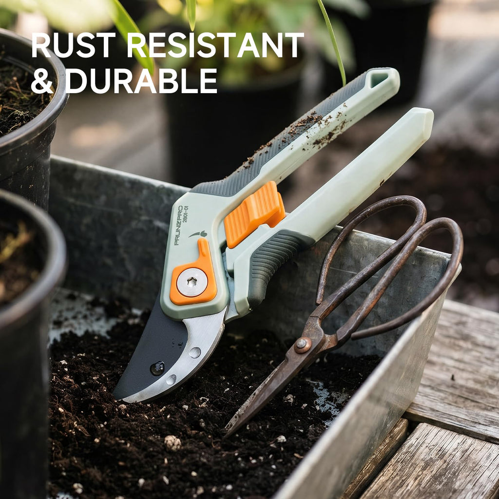 PrunePro® 8.2" Pruning Shears Ultra Sharp Lightweight Bypass Plant Clippers