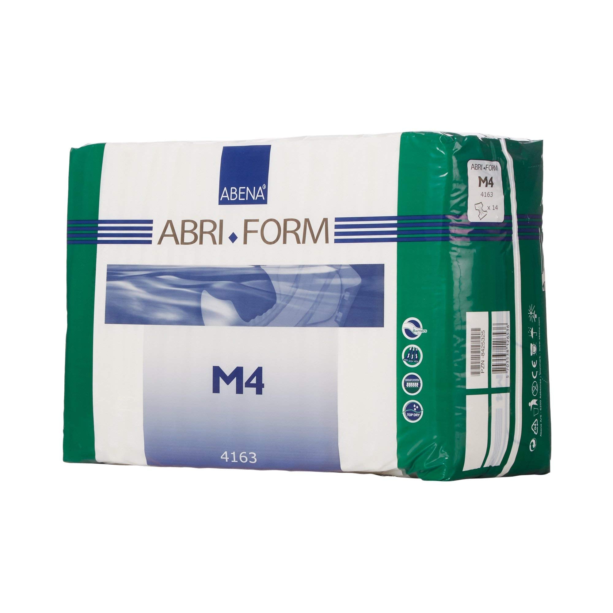 Abena Abri-Form Comfort Plastic-Backed Briefs, Level 4, (Medium To Large Sizes) Medium, 42 Count