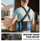 SOLOEVER Work Back Brace for Men & Women, Adjustable Lower Back Support Belt for Sciatica, Herniated Disc, Pain Relief, Moving Warehouse Heavy Lifting Safety & Protection (Black, XX-Large)