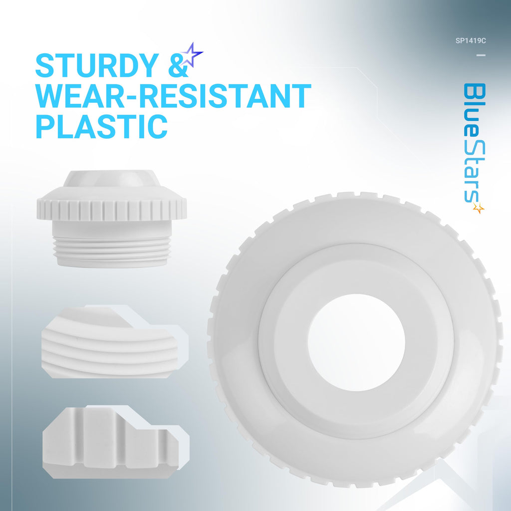 BlueStars Upgraded SP1419C Pool Spa Directional Flow Hydrostream Return Jet Compatible with 1-1/2-Inch MIP Thread Replacement Part - Replaces Hayward SP1419C - Pack of 6
