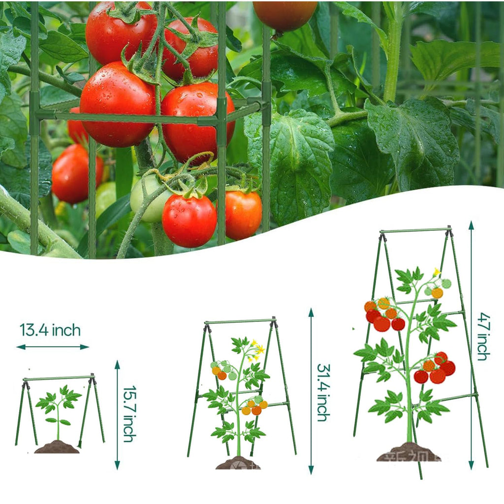 Garden Cucumber Trellis for Climbing Plants Outdoor, 47x16 inch A Frame Cucumber Trellis for Garden Raised Bed, Plant Support for Vegetable Vine Pea Bean, with Netting (Green, 47x16inch)