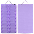 AROUY Sunglasses Organizer Storage, Hanging Dust Proof Wall Pocket Glasses Organizer - 16 Felt Slots Sunglass Organizer Holder with Metal Hook and Sturdy Rope (Dust Proof, Purple)