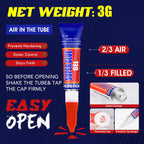 6 x 3g Super Glue Gel, Fast Strong Adhesive, Strong Cyanoacrylate (CA) Glue for Plastic, Metal, Ceramic, Leather, Wood, DIY Crafts and More