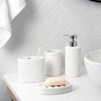 Allure Home Creation Huron Resin Sandstone 4-Pc Bathroom Accessory Set