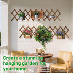 4Pcs 13x78 Expandable Wood Wall Trellis for Climbing Plants Outdoor/Indoor