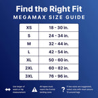 NorthShore MegaMax Made in USA 12-Hour HBL Adult Diapers for Heavy Bladder Leaks, Medium, 10 Count, Purple, 32-44 inches, Tab-Style Incontinence Underwear for Men, Women & Teens
