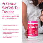 Create Creatine Monohydrate Gummies for Men & Women, Boost Focus, Strength, and Endurance, Anti-Melting Formula, Vegan, Gluten-Free, Non-GMO, 1.5g of Creatine per Gummy (Watermelon)