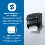 San Jamar Ecologic Element Recycled Plastic Lever Paper Towel Dispenser, Manual Towel Dispenser, Wall Mounted Dispenser with Zero Waste for Home and Business, 8 Inch Rolls, Black